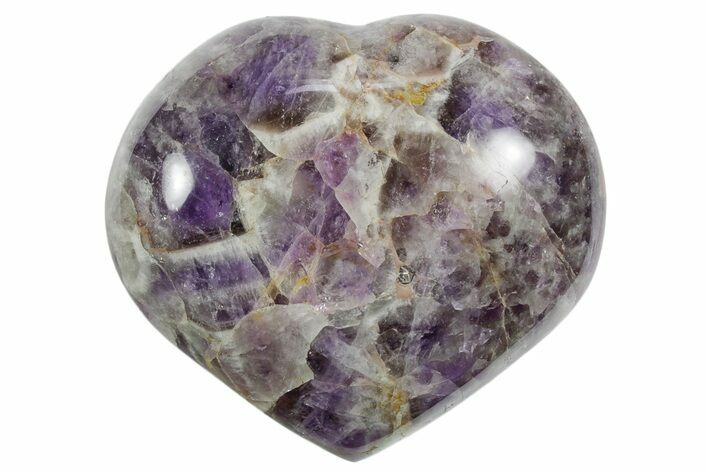 Polished Chevron Amethyst Heart - Madagascar #355672